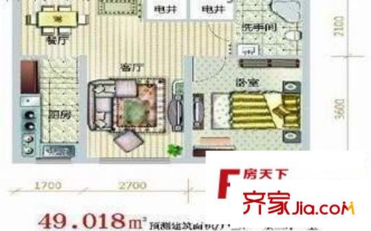 北山名苑一室戶型圖