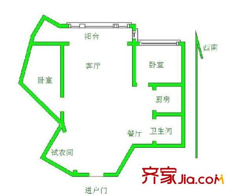 五星國際名家 2室 戶型圖
