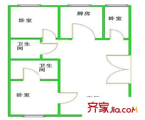 五星國際名家 3室 戶型圖