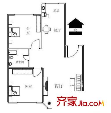 五星國際名家 2室 戶型圖
