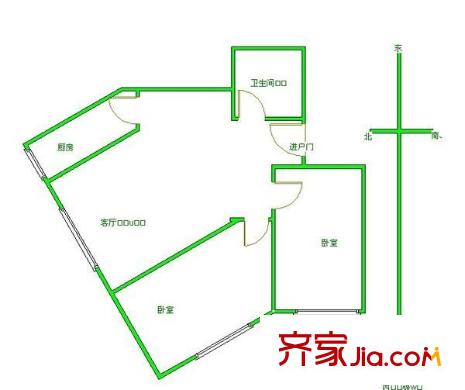 卓越方舟 2室 戶型圖