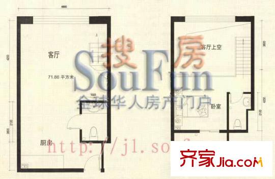 萬(wàn)星親親家園戶(hù)型圖1室1廳2衛(wèi)1廚