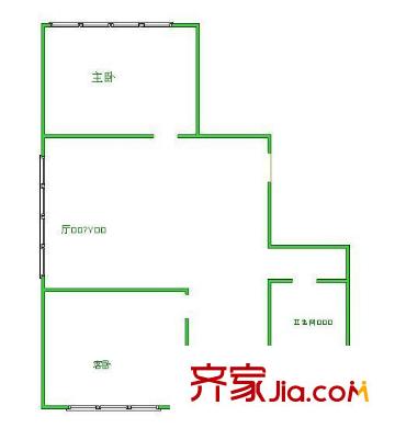 嘉業(yè)瀚林苑兩室戶型圖