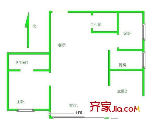 卓越方舟 3室 戶型圖