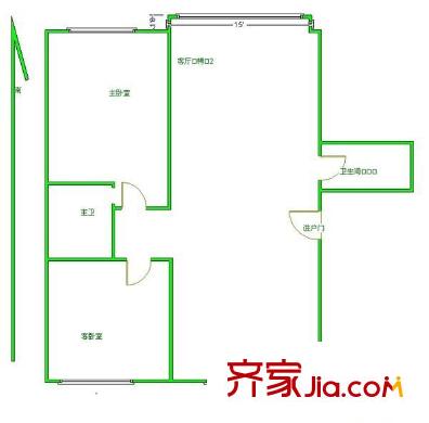 卓越方舟 2室 戶型圖