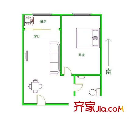 鑫興自由度 1室 戶型圖