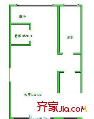 上海路小區(qū)兩室戶型圖