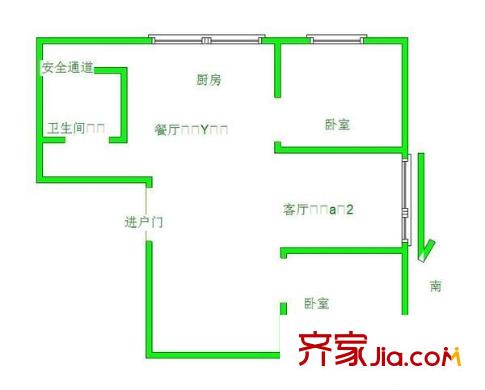 嘉業(yè)瀚林苑 2室 戶型圖