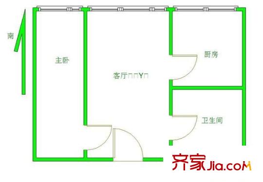 嘉業(yè)瀚林苑 1室 戶型圖