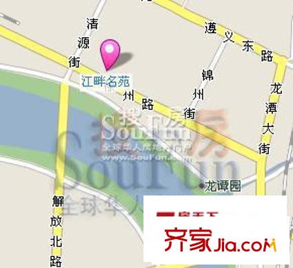 江畔名苑交通圖
