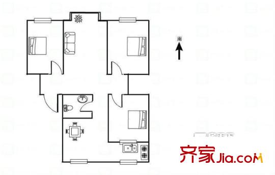 公安小區(qū)三室戶型圖