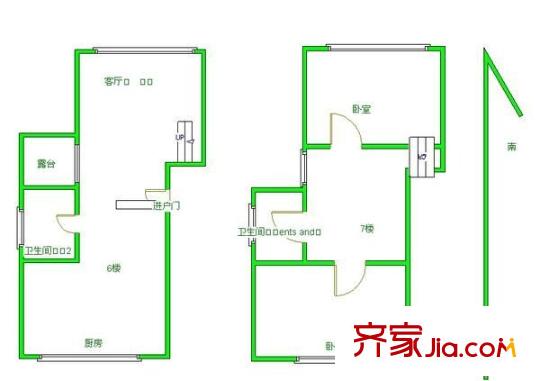 榮邦新城 2室 戶型圖
