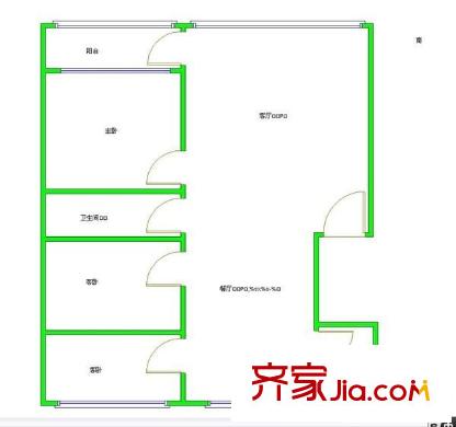 榮邦新城3室 戶型圖