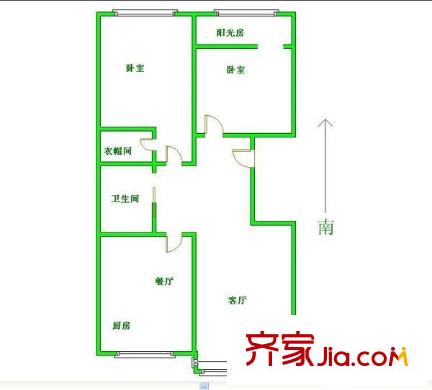 吉熱東方二區(qū) 3室 戶型圖