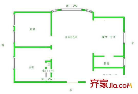 日升南區(qū) 2室 戶(hù)型圖