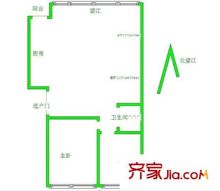 龍灣雅苑 兩室 戶(hù)型圖