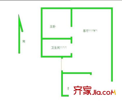 伊利花園 2室 戶型圖