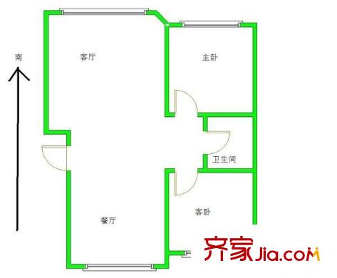 龍灣雅苑 2室 戶(hù)型圖