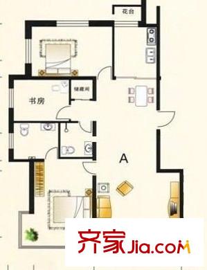 華隆尚都東郡 3室 戶型圖