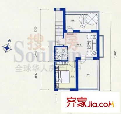 筑石居易戶型圖戶型d+ 4室3廳2衛(wèi)1廚