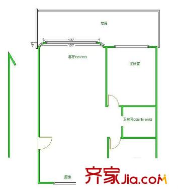 創(chuàng)業(yè)家園 2室 戶型圖