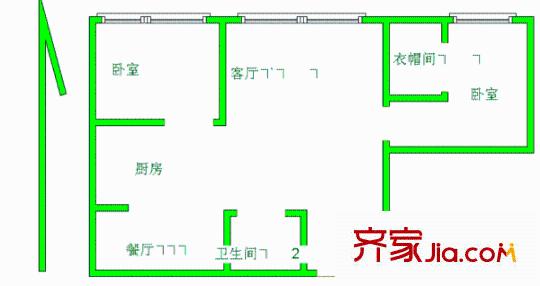 創(chuàng)業(yè)家園 2室 戶型圖