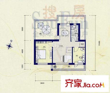 筑石居易戶型圖戶型a+ 5室3廳3衛(wèi)1廚