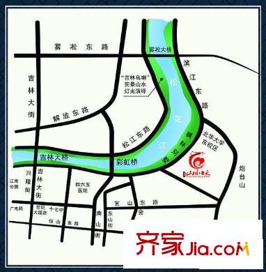 渤海山水云天交通圖