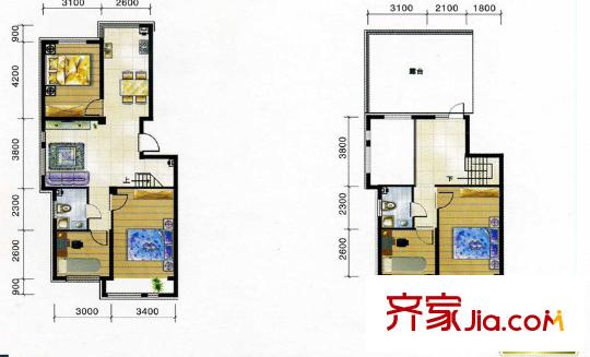 卓越上乘A1戶型圖156平方米 5室2廳2衛(wèi)
