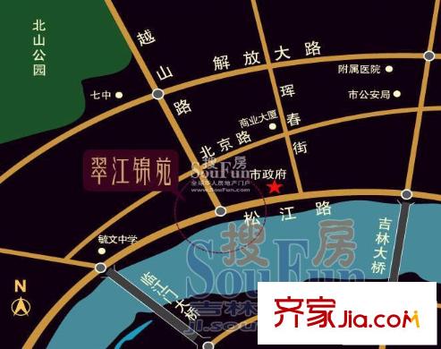 翠江錦苑交通圖