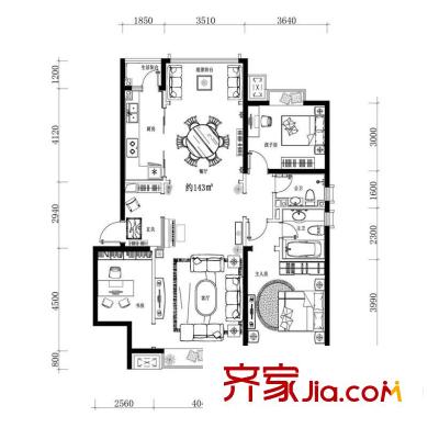 中海?紫御東郡高層 12/15/16/17號(hào)樓 標(biāo)準(zhǔn)層 G戶型 2室2廳2衛(wèi)1廚