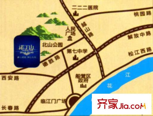 紫光北郡諾丁山交通圖