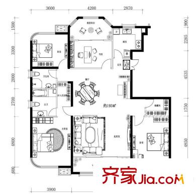 中海?紫御東郡高層 B2號樓 標(biāo)準(zhǔn)層 D1戶型 3室2廳2衛(wèi)1廚