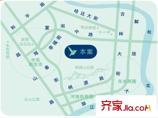 西山林語(yǔ)區(qū)位圖