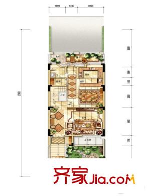 中海?溫莎平方米園四/六聯(lián)排 B#棟 弗朗斯堡戶型 1層 7室2廳4衛(wèi)2廚