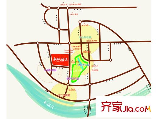 新城雅筑交通圖