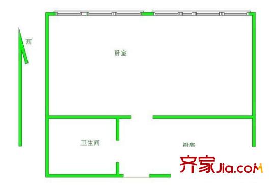 恒東花園 1室 戶(hù)型圖