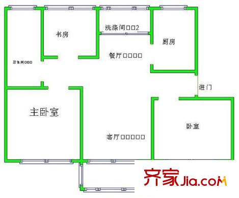 长欣大厦 4室 户型图