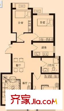 锡州东路小区户型图3室 户型图 3室1厅1卫1厨