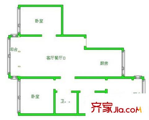 欧典家园户型图3室 户型图 3室2厅1卫1厨