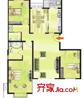 欧典家园户型图2室 户型图 2室1厅1卫1厨