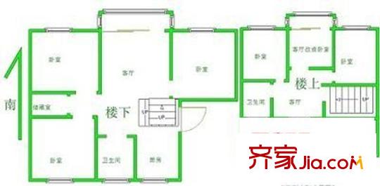 欧典家园户型图6室 户型图 6室2厅2卫1厨