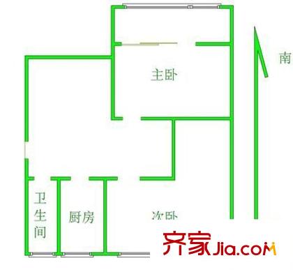 欧典家园户型图2室 户型图 2室2厅1卫1厨