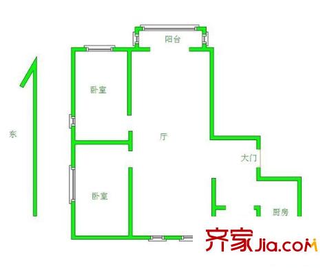 钱桥南街户型图3室 户型图 3室1厅1卫1厨