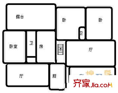 怡鑫花园 四居室户型图