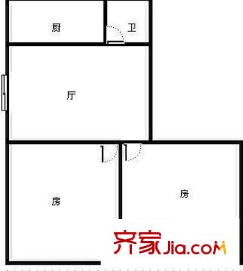 南京东路药检所宿舍 2室 户型图