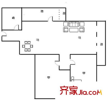 南京东路药检所宿舍 2室 户型图