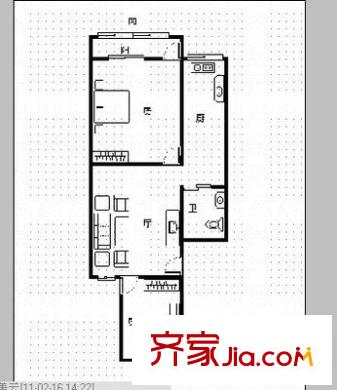 南京东路药检所宿舍 2室 户型图