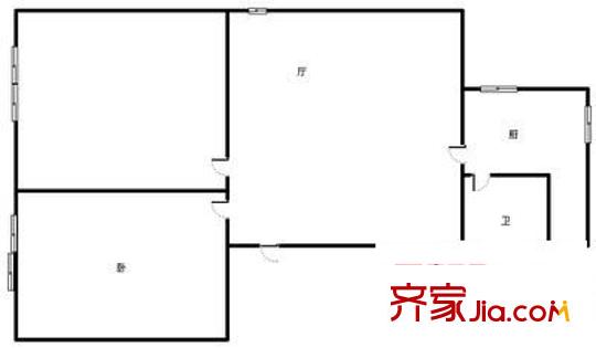 南京东路药检所宿舍 2室 户型图