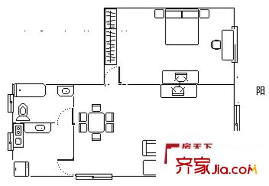 北京西路建工集团宿舍户型图北京西路建工集团 2室 户型图 2室1厅1卫1厨